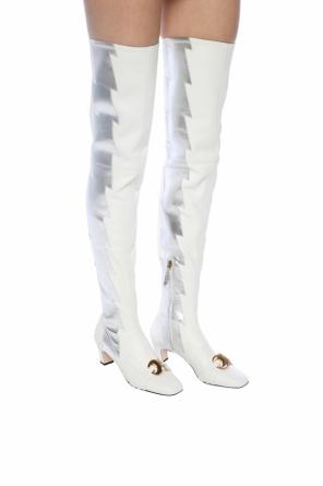 Heeled boots with thunderbolt motif, zdjęcie 2 Heeled boots with thunderbolt motif od Gucci